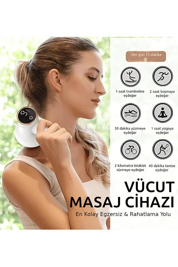 Volarion Pro Portatif G5 Tip Elektrikli Masaj Aleti Titreşimli Boyun Bel Sırt Bacak Selülit Cİhazı